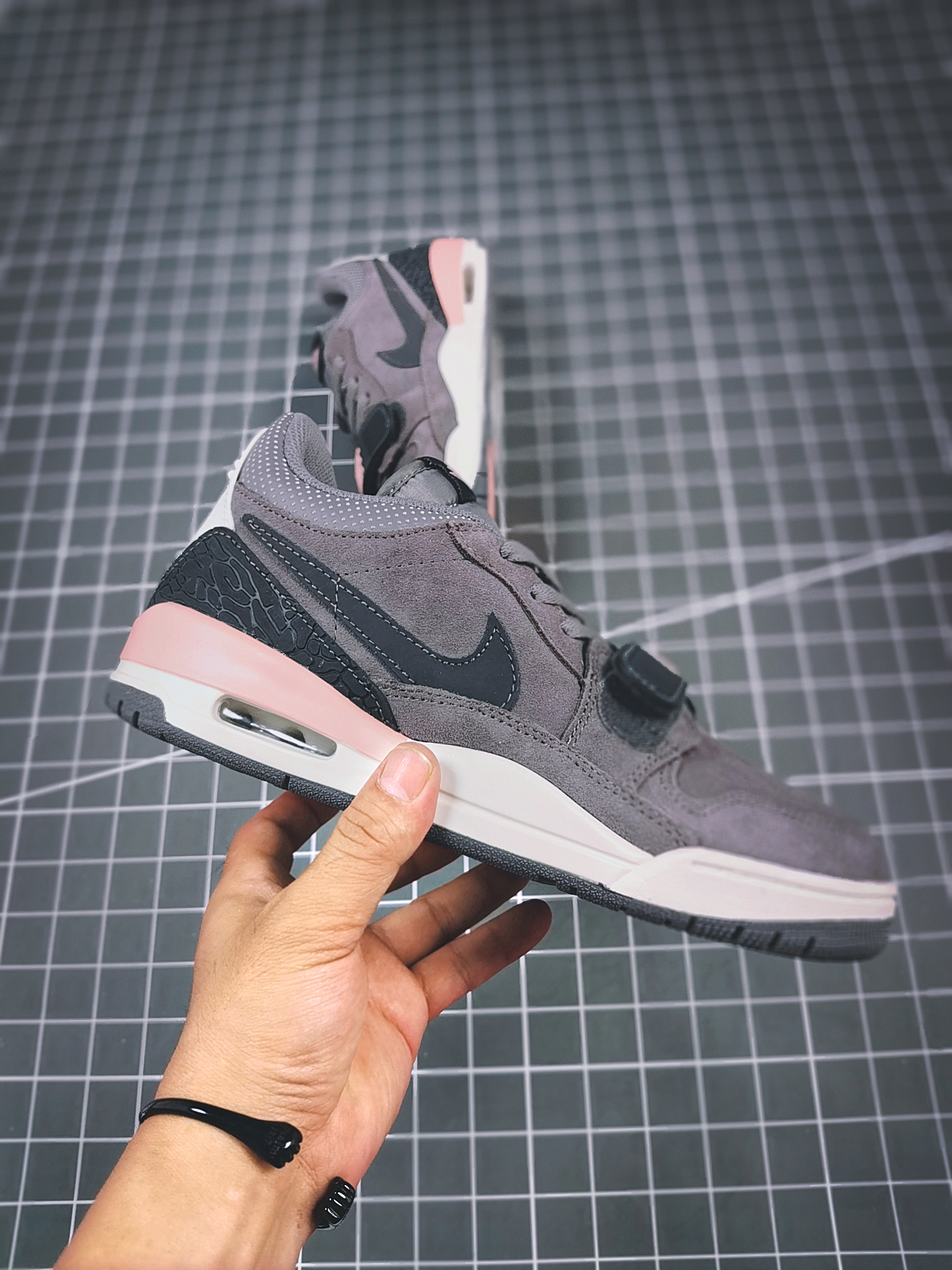 Air Jordan Legacy 312 Low Carbon Grey Black Pink Shoes